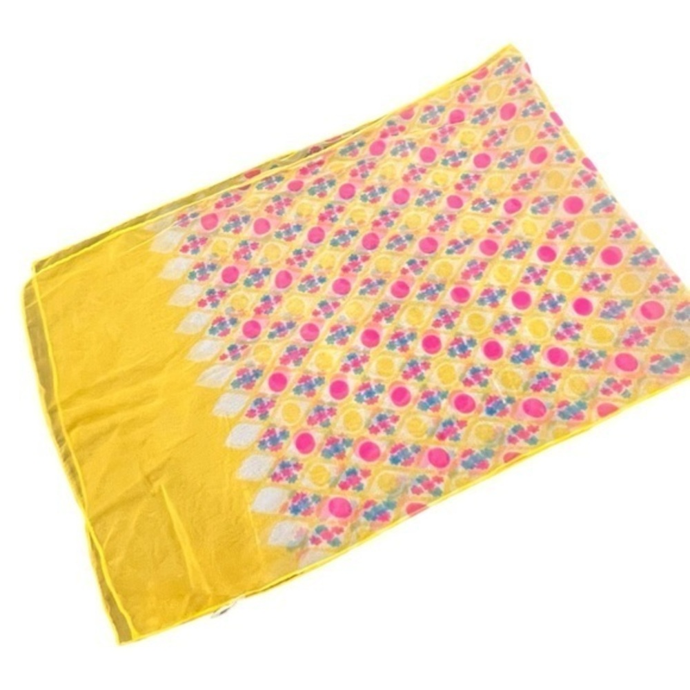 Long Neck Silk Scarf Fun Bright Colorful Blazer‎ Jacket Hair Accessory 14x43”